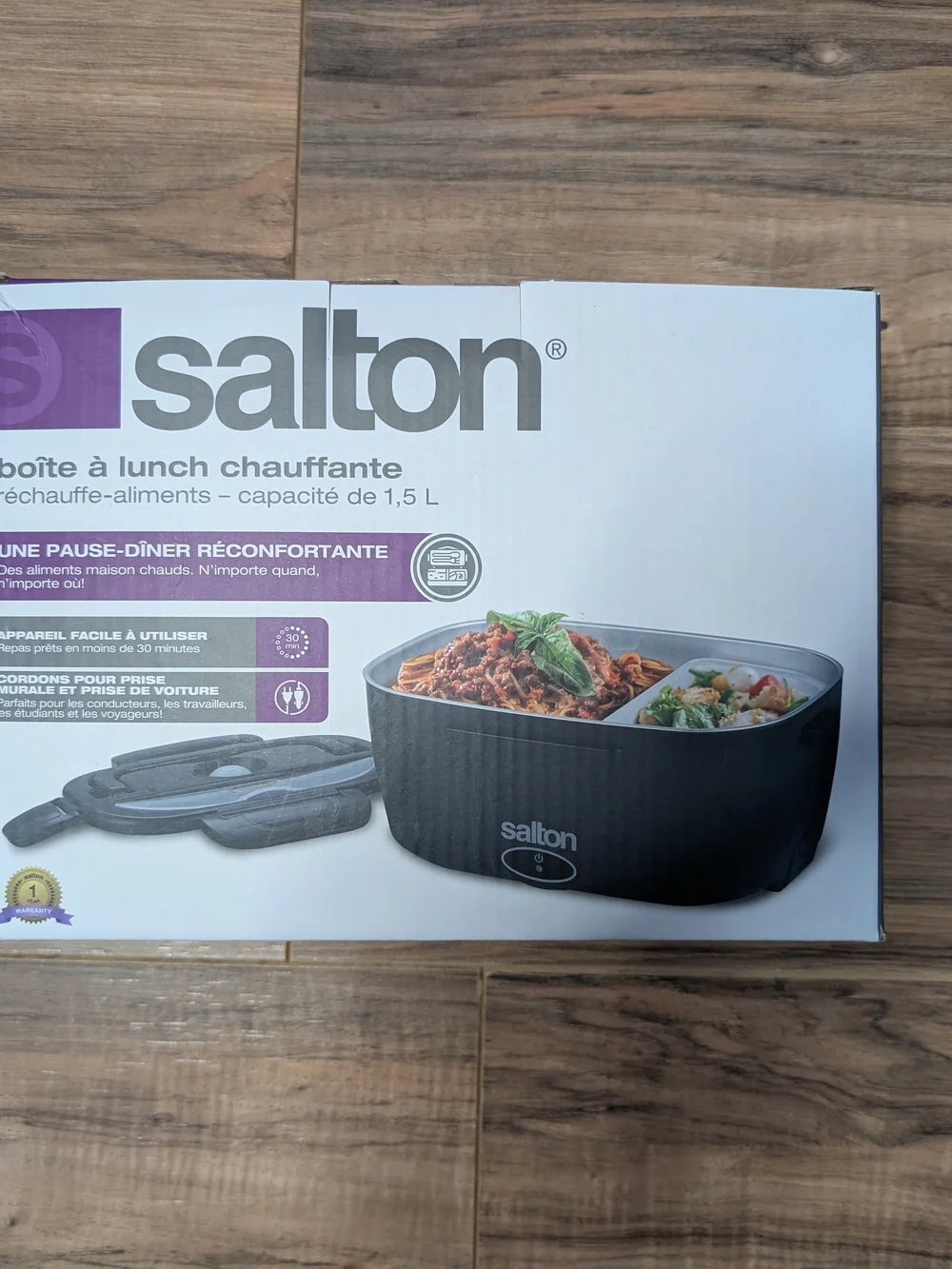 Salton Heated Lunchbox Food Warmer - Black